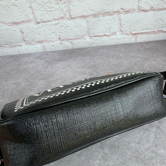 VERSACE Grained Calfskin 90's Logo Belt Bag Black - Picture 4 of 13